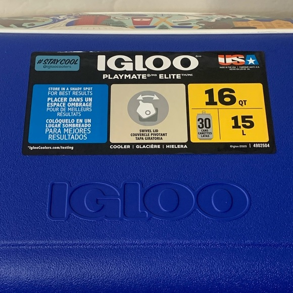Canada Quebec City 16 Qt Igloo Playmate Elite Cooler NWT - Picture 9 of 10